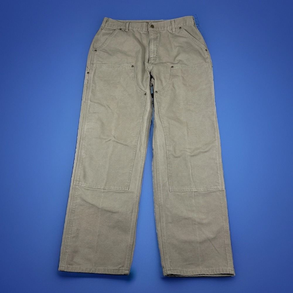 Vintage Carhartt Double Knee Canvas Pants B136 Men's 36x32(34x32) Union Workwear